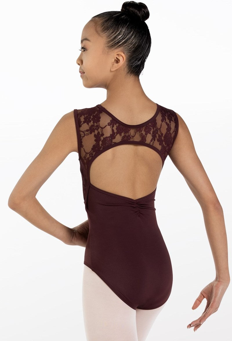 LACE CAP SLEEVE LEOTARD