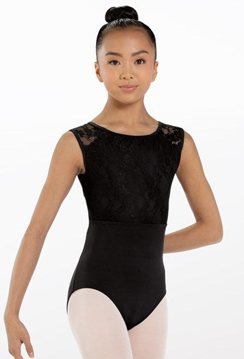 LACE CAP SLEEVE LEOTARD