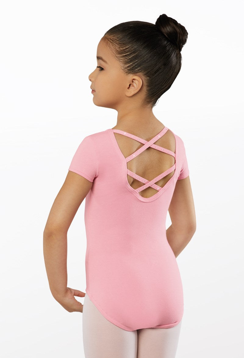 KIDS COTTEN STRAPPY LEOTARD