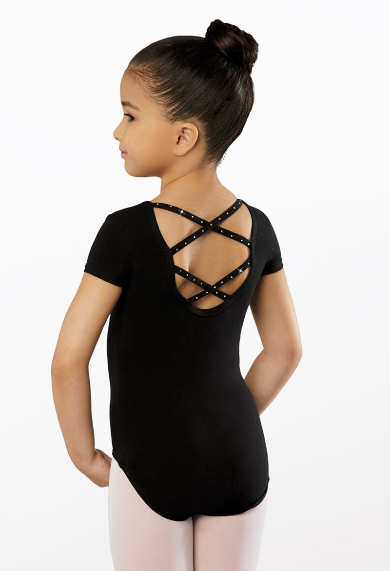 KIDS COTTEN STRAPPY LEOTARD