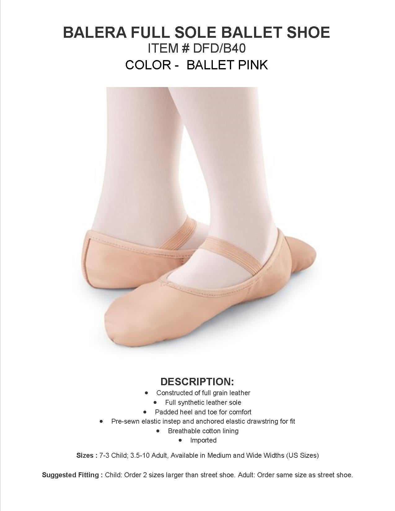 BALERA FULL-SOLE BALLET SHOE