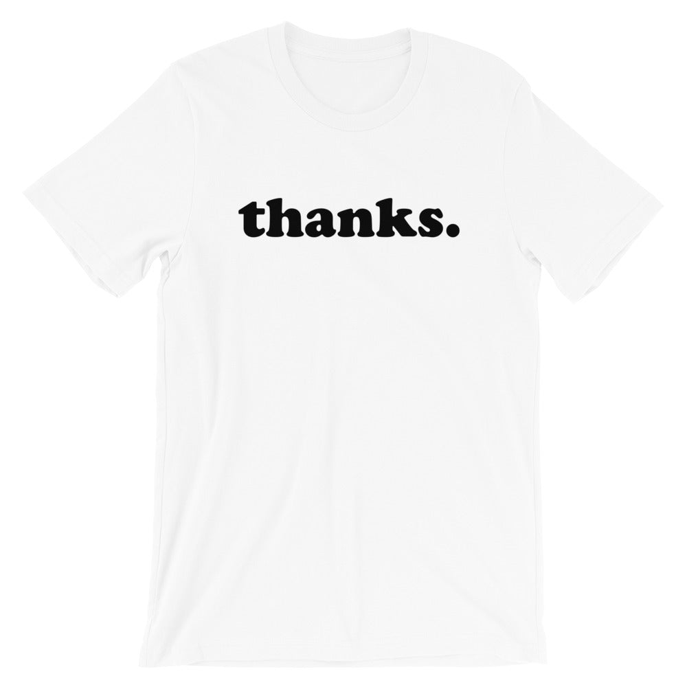THANKS SHORT SLEEVE TEE SHIRT