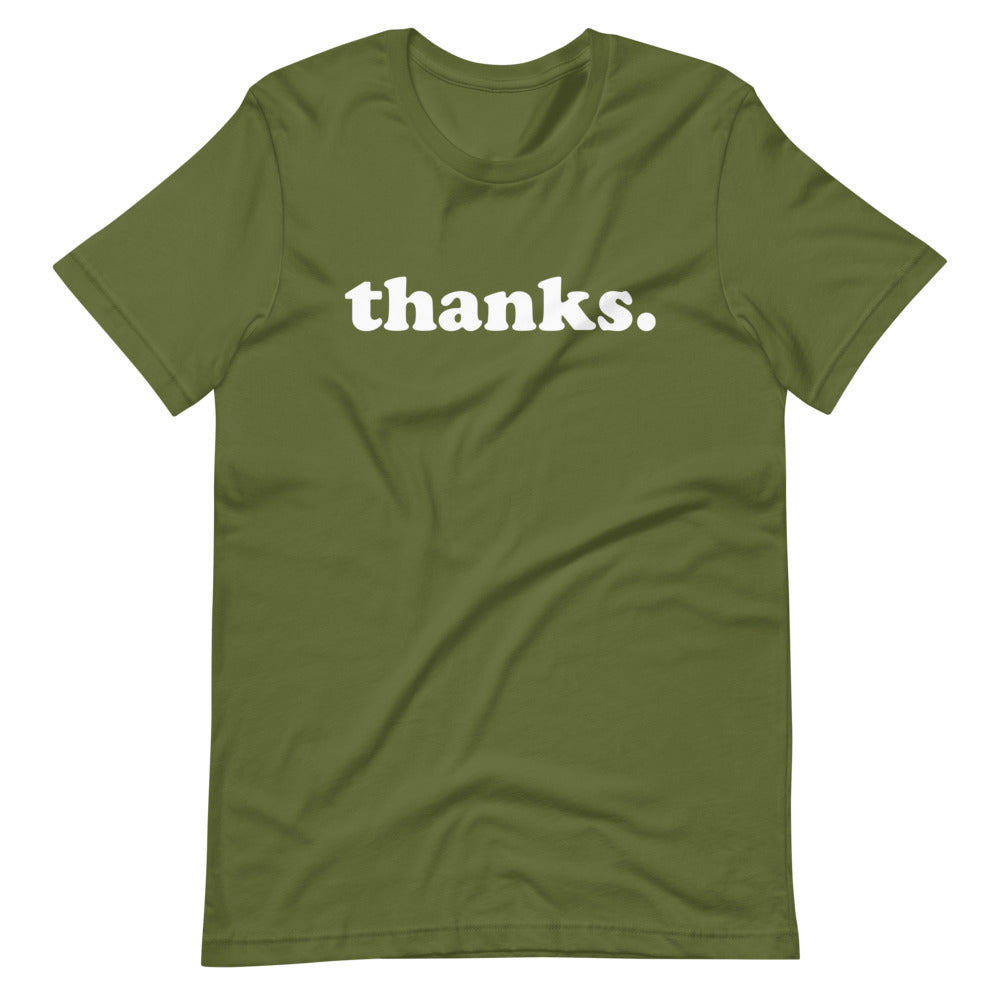 THANKS SHORT SLEEVE TEE SHIRT
