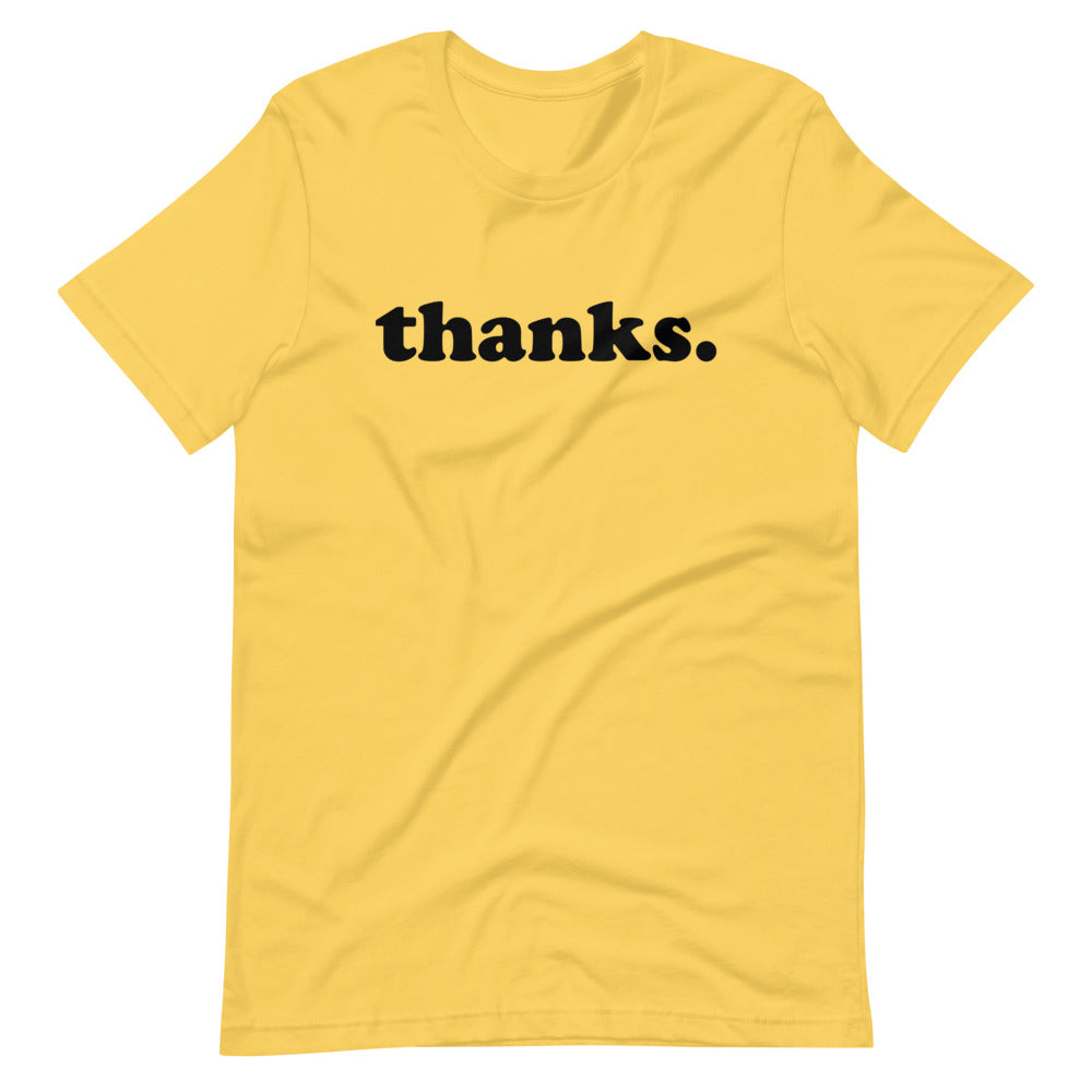 THANKS SHORT SLEEVE TEE SHIRT